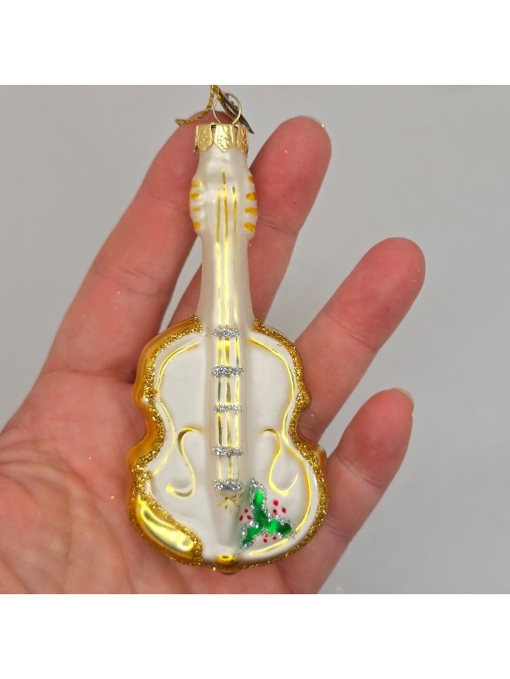Christmas Ornament Glass Violin Thomas Pacconi Museum Series 2003 Holiday VTG